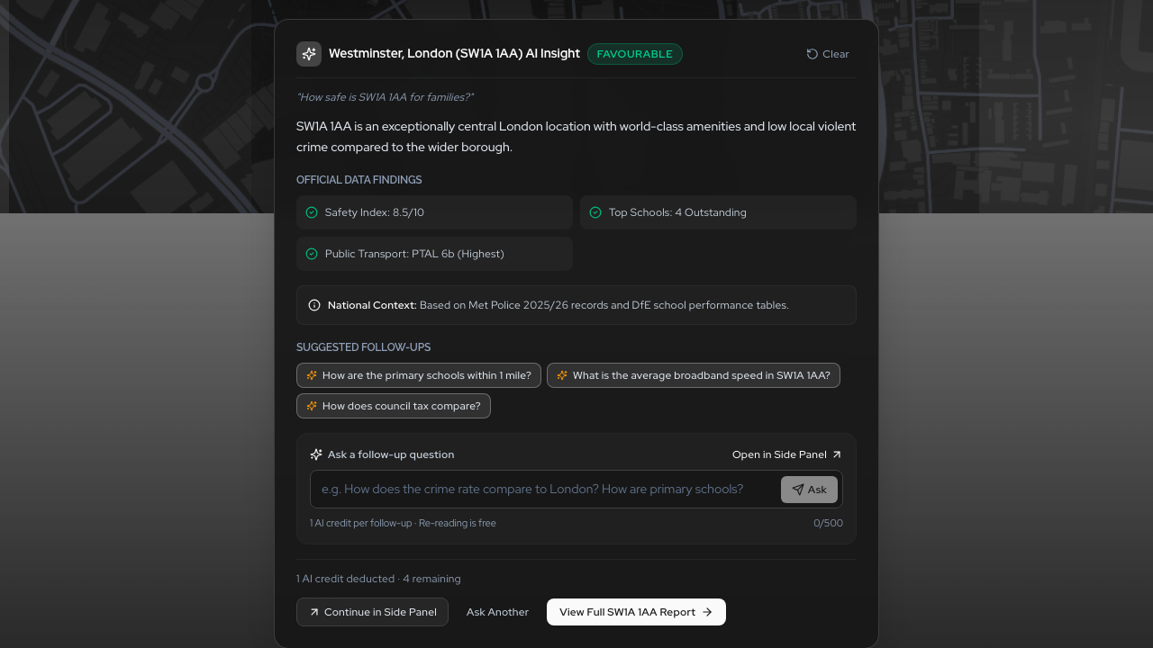 Conversational Location Intelligence: Ask Any UK Postcode Question in Natural Language